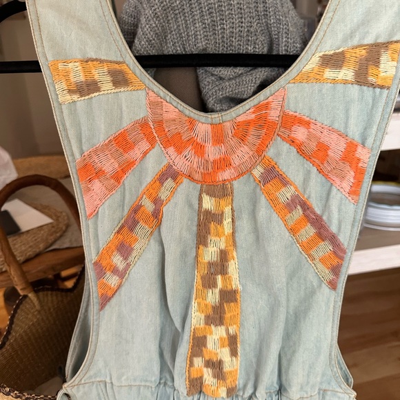 Chasing Unicorns Light Blue Wide Leg Jumpsuit - Picture 4 of 5